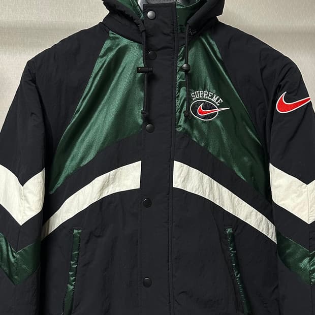 슈프림 x 나이키 콜라보 스포츠 그린 셋업 19ss