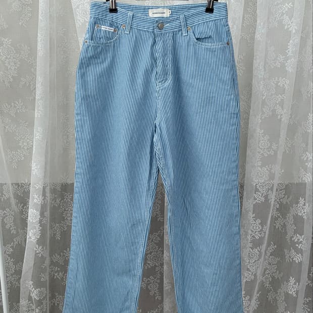 M) 위드아웃썸머 bean pants 빈 팬츠 블루