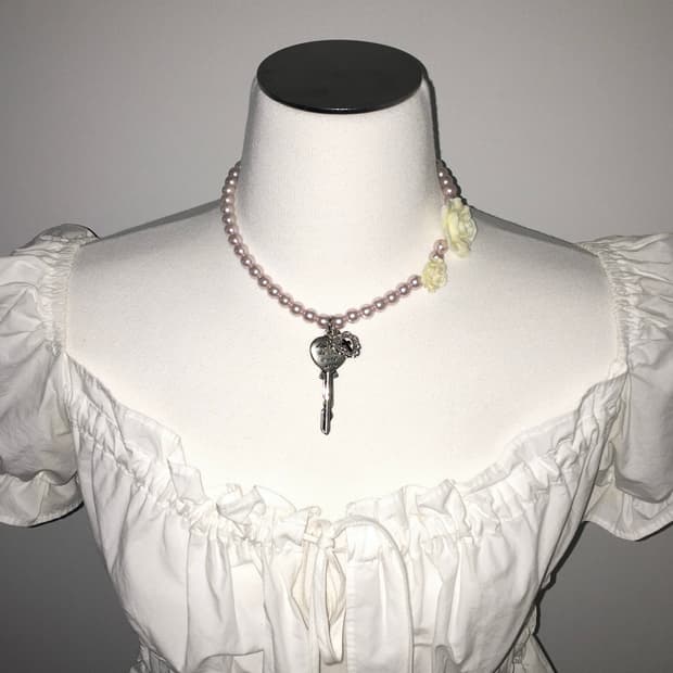 Viburnum shop Nana 진주 플라워 목걸이