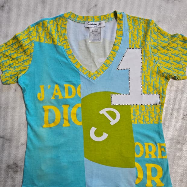 05SS Dior John Galliano Archive 큐빅 티셔츠