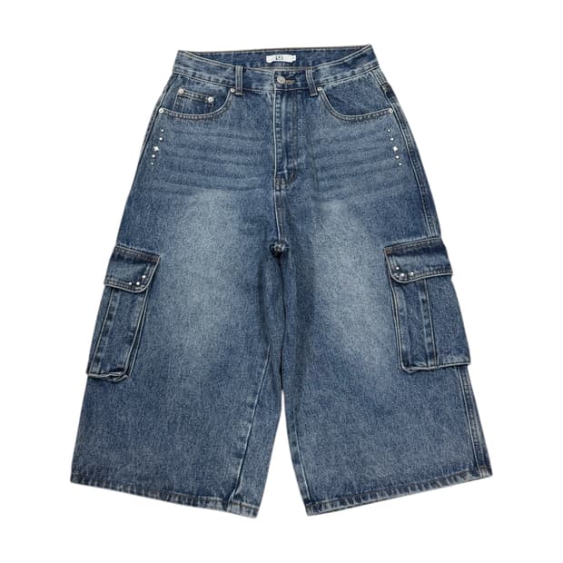 ILLIGO 일리고 스터드 크로스 버뮤다 팬츠 바지 S