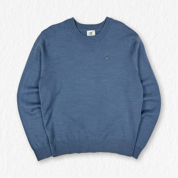 헨리코튼 메탈로고 니트