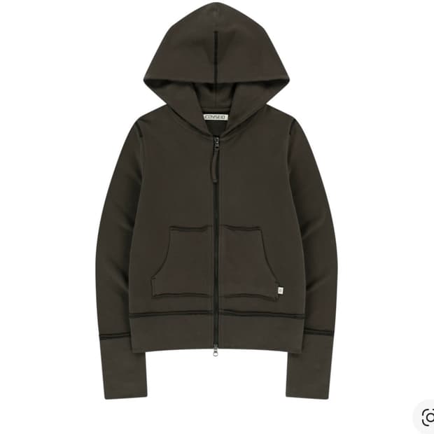 코이세이오 스티치 후드집업 다크브라운 (서지수착용)