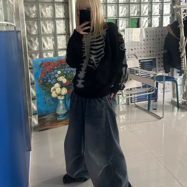 REAL BONE MOHAIR KN 리얼 본 모헤어 니트 AAV-2501