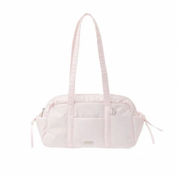 메종드플뢰르 핑크 패딩 스쿨백