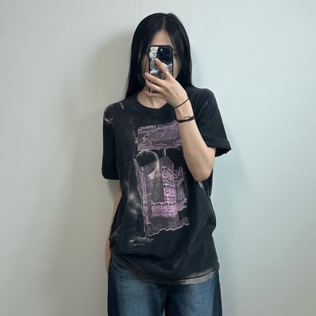 오베이 블랙 반팔 티셔츠