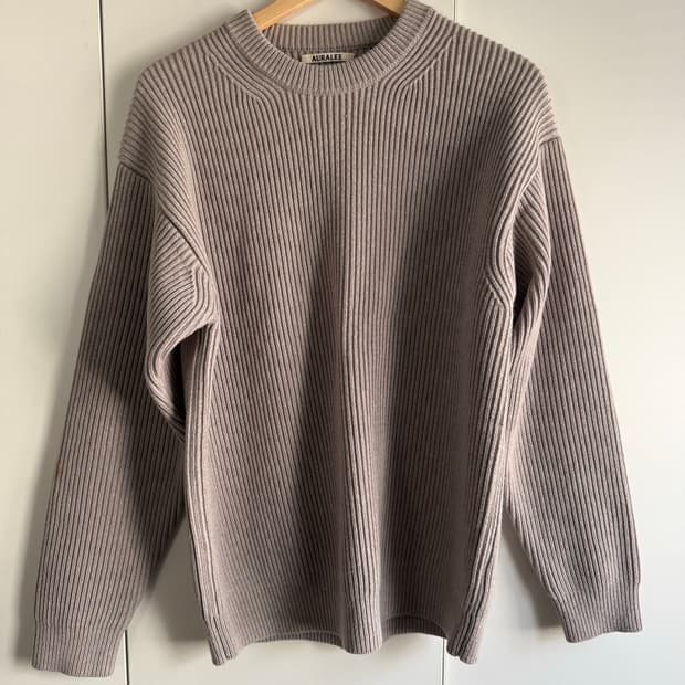 오라리 슈퍼파인 울 립 니트