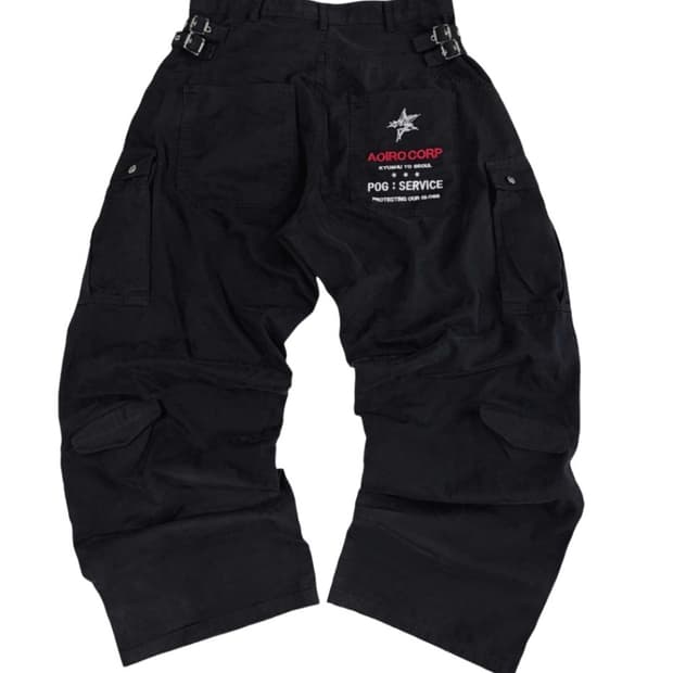 아오이로 포그서비스 히카리 M65 커브드 팬츠 빈티지 블랙 2