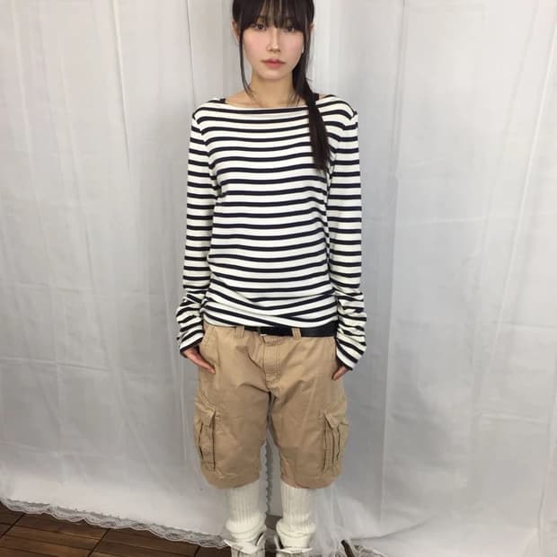 GAP Striped Boatneck Long Sleeve