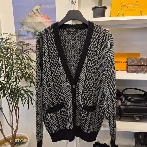 크리스찬디올 무슈 스포츠 울 니트 가디건