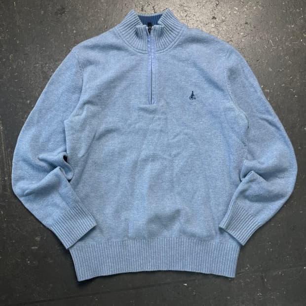 100 빈폴 반집업 니트