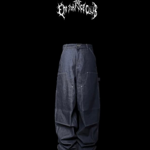 Japanese carpenter wide baggy jeans