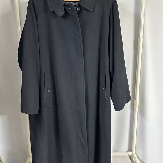 80s 빈티지 버버리 울 알파카 혼방 발마칸 코트