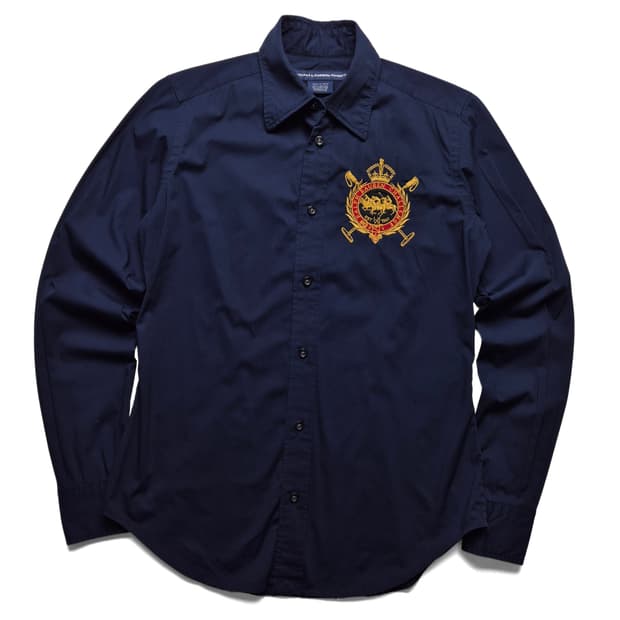 [S] 폴로 랄프로렌 크레스트 로고 포플린 셔츠 네이비