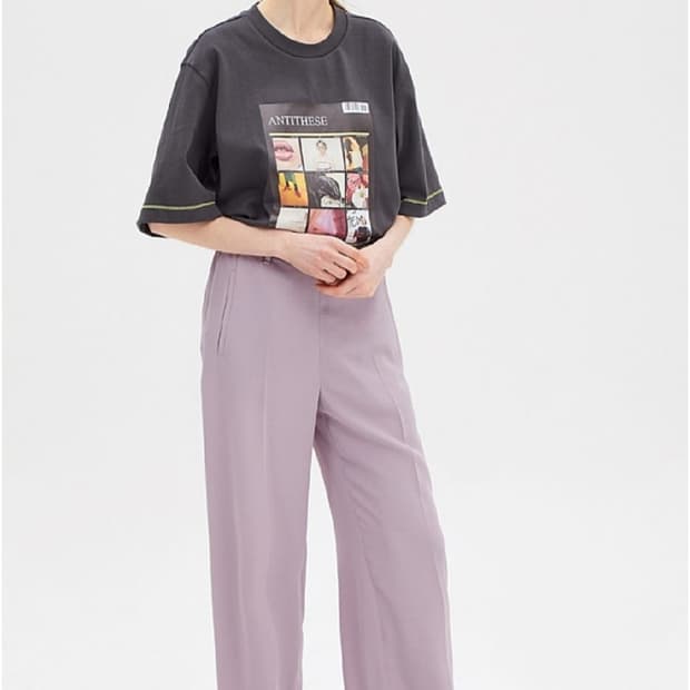 시스템 밴딩 와이드팬츠 66사이즈