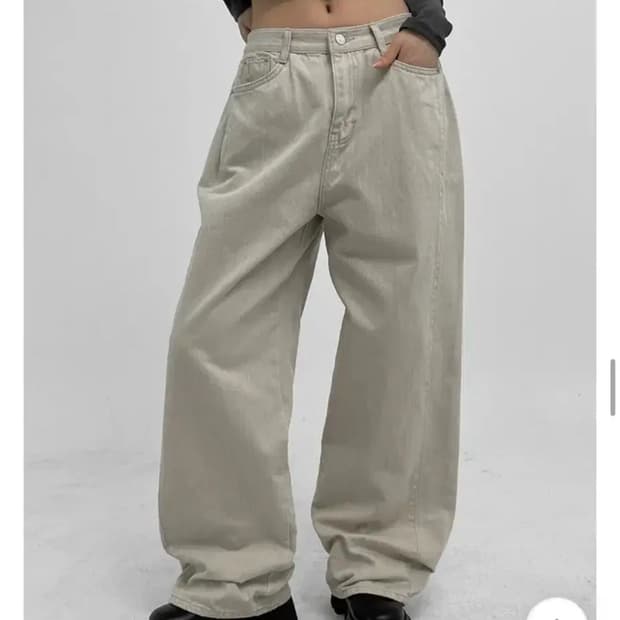 블랙업 런더월 와이드 폴딩 코튼팬츠 사이드핀턱