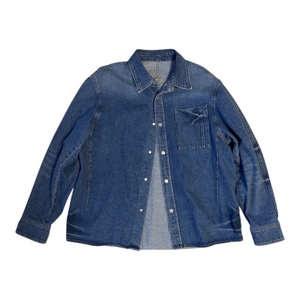 시스템옴므 워시드 포켓 데님 셔츠 105