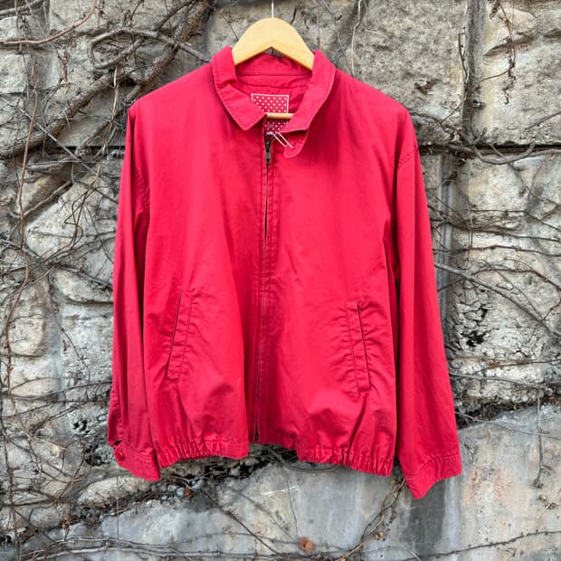 Nougat 빈티지 등 자수 페이딩 스윙톱 자켓