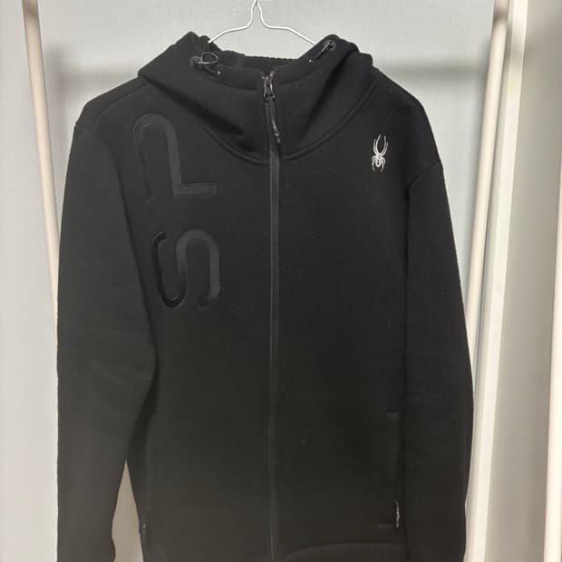 스파이더 후드집업 블랙 M