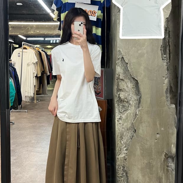 폴로 랄프로렌 베이직 반팔티 화이트 M #csz3804