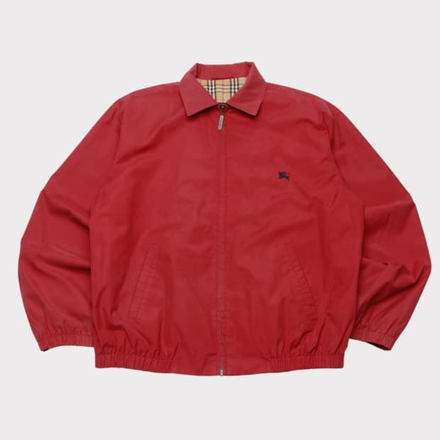 [L] 90's 버버리 코튼 블루종 자켓