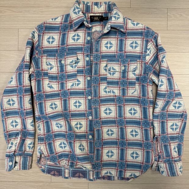 [m] rrl 사우스웨스턴 브러시 자카드 워크셔츠