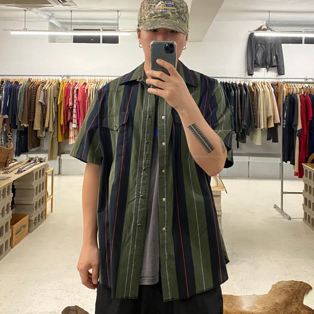WRANGLER stripe western shirts 랭글러 웨스턴