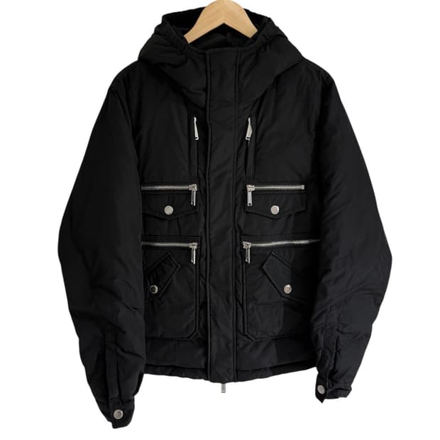 디스퀘어드2 멀티지퍼 포켓 다운 후드 점퍼