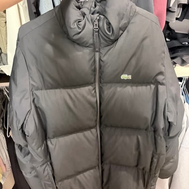 [95-100] 라코스테 남성 패딩 블랙