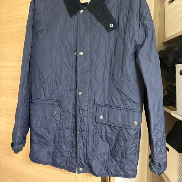 헨리코튼 퀄팅자켓 네이비