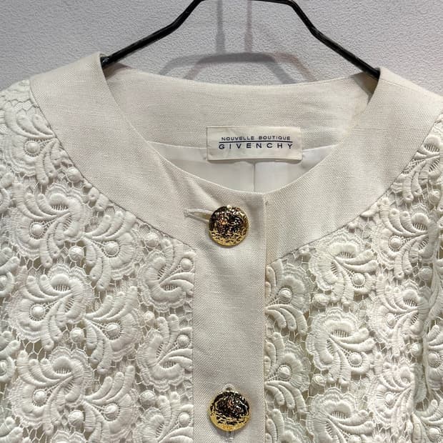 90s Givenchy White Lace Jacket