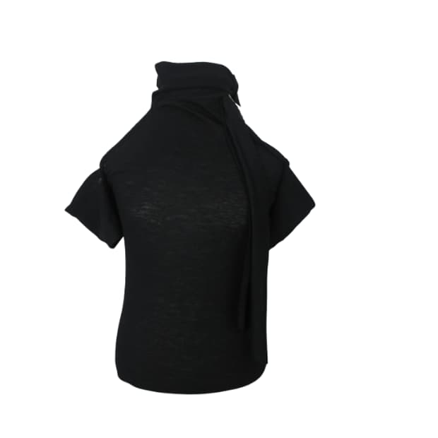 MIAE Halter open shoulder T BLACK