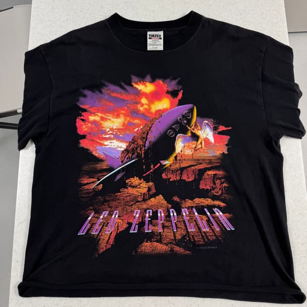 Led Zeppelin 빈티지 밴드 티셔츠 XL