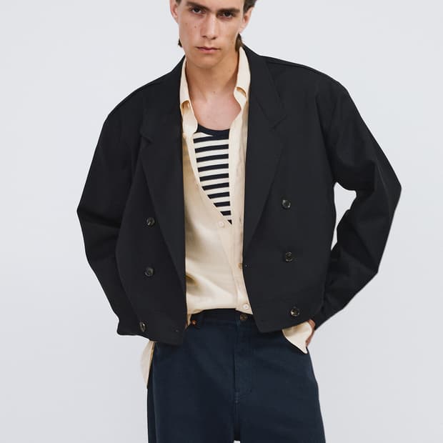 렉토 26SS 더블 브레스티드 숏 점퍼 자켓 다크 네이비