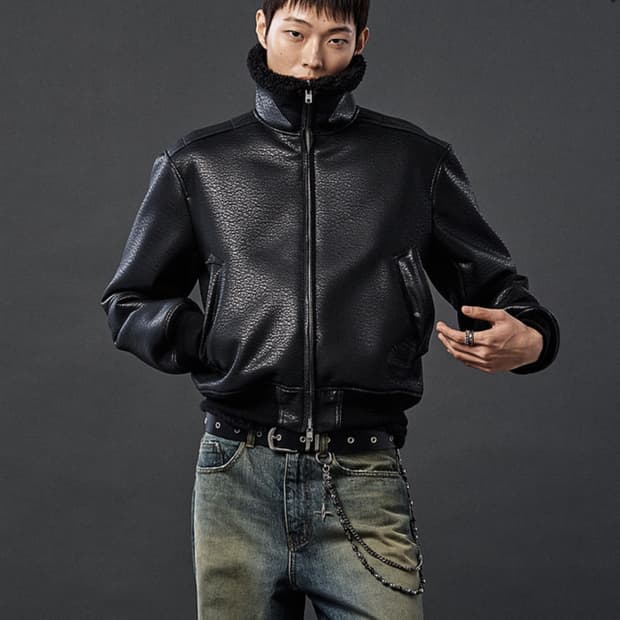 알렌느 시어링 하이넥 블루종 [2사이즈]