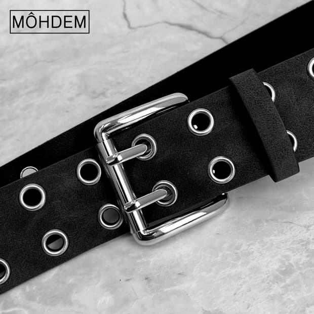 [Unisex] 말차라떼 더블 아일렛 벨트