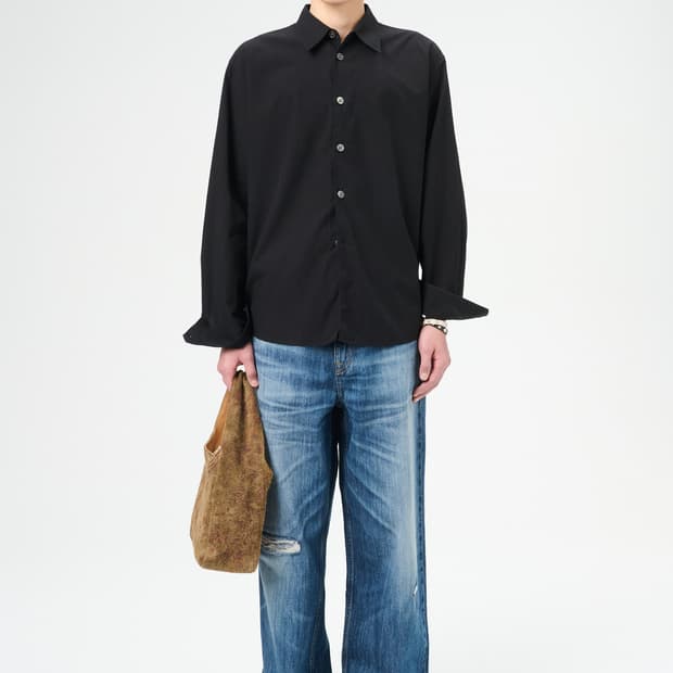 [46] 아워레가시 비욘드 포플린 셔츠 리퀴드 블랙