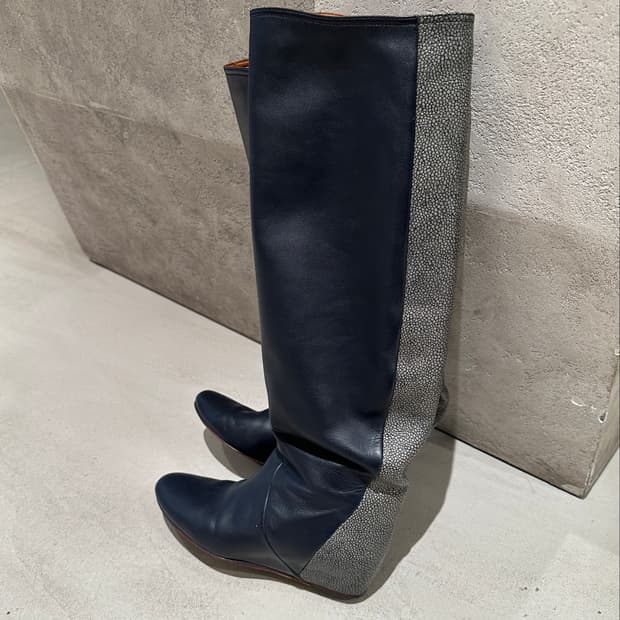 00s Vintage Lanvin Wedge Boots