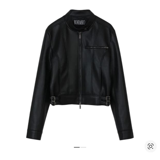 보헤미안서울 매트 레더 바이커 자켓