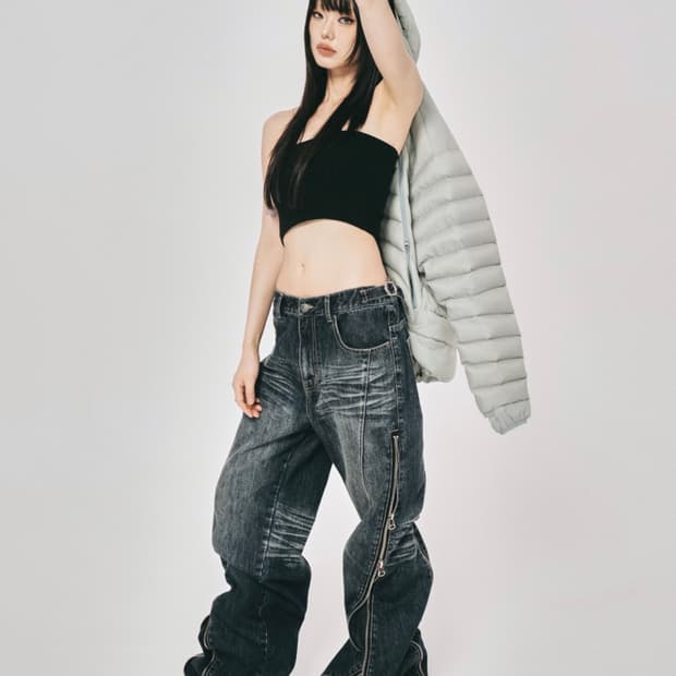 스키즘 인듀싱 CONVERTIBLE ZIP UP JEANS
