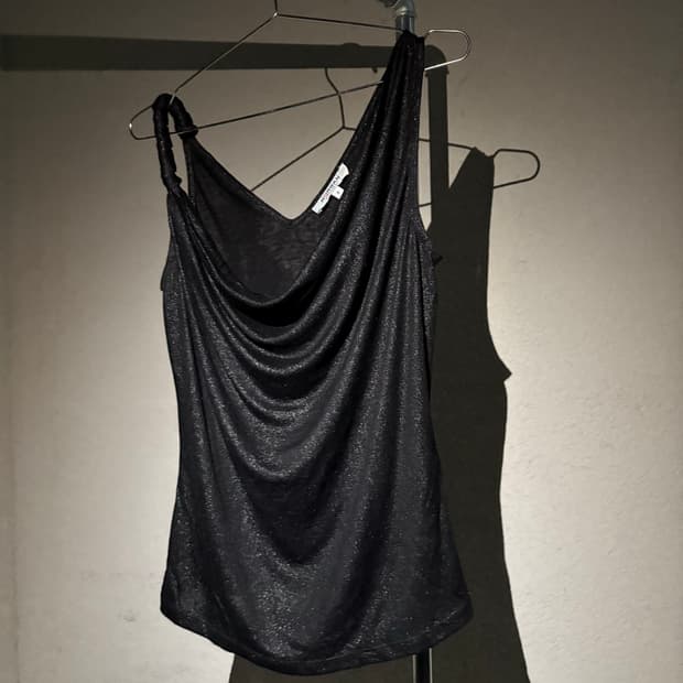11 shimmer draped top