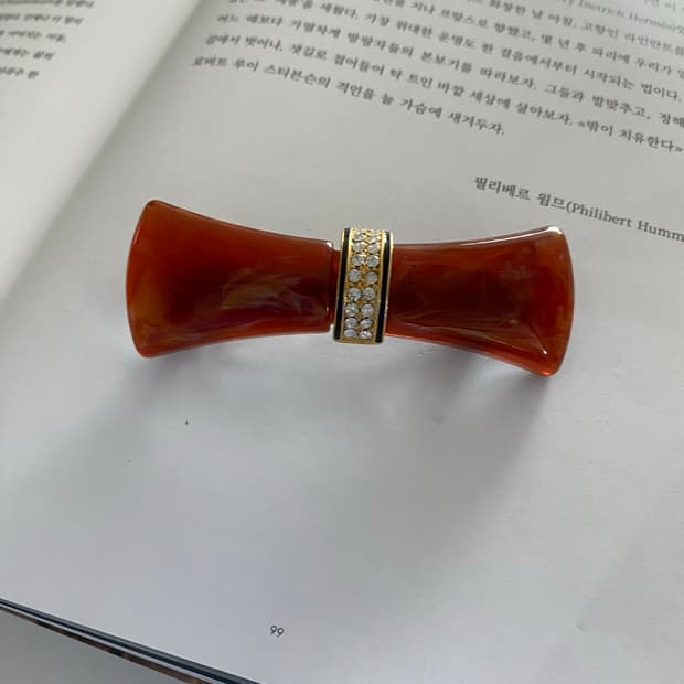 리본 자동 헤어핀