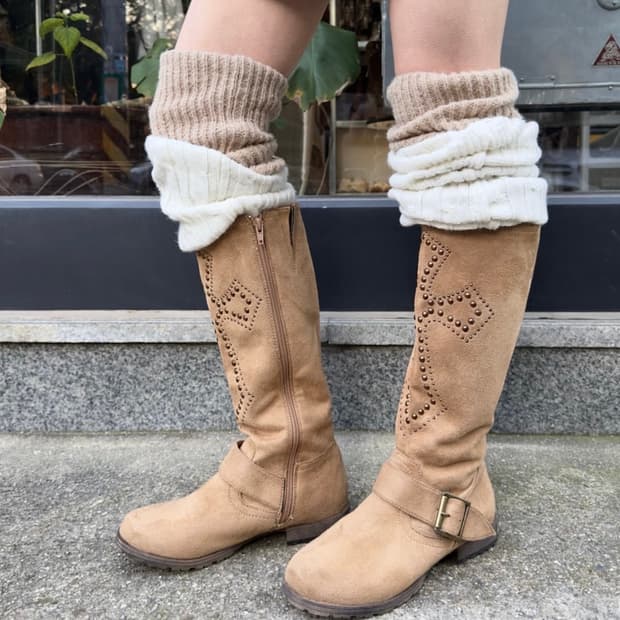 00s 크로스 인조 스웨이드 라이딩 부츠