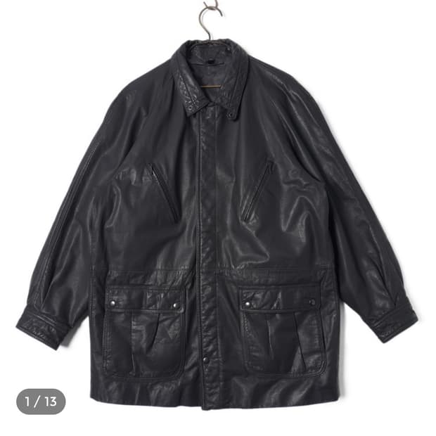하이넥 레더 카코트 (L)