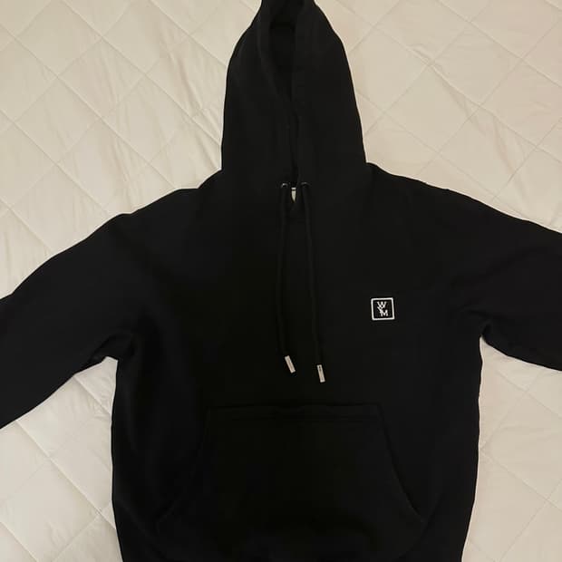 우영미 로고 후드티