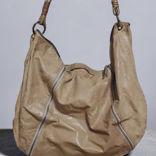 디젤 양가죽 빅숄더백