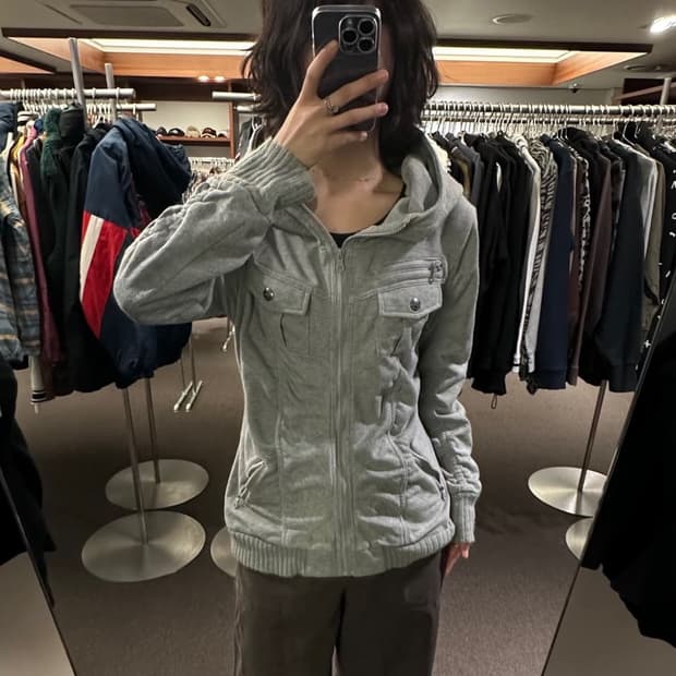 Dig deep 빈티지 후드집업