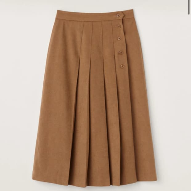 시엔느 플리츠 롱 스커트 브라운 M사이즈