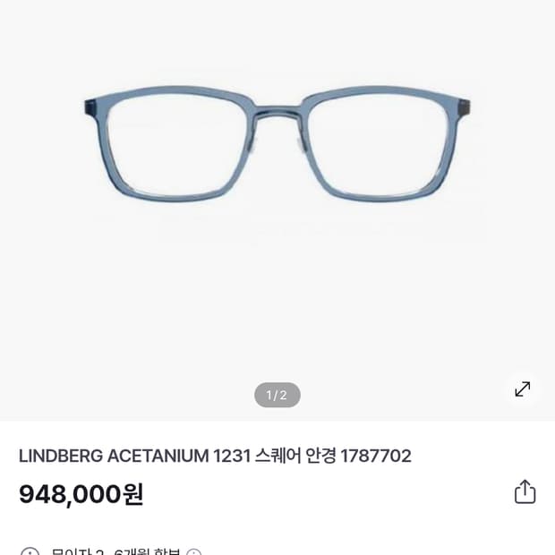 린드버그 ACETANIUM 스퀘어 안경