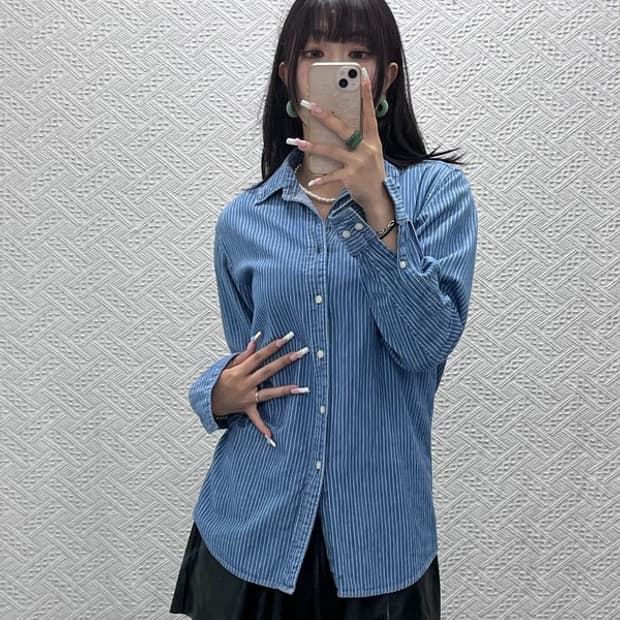 유니클로 U 르메르 레트로 빈티지 스트라이프 셔츠 S C13855